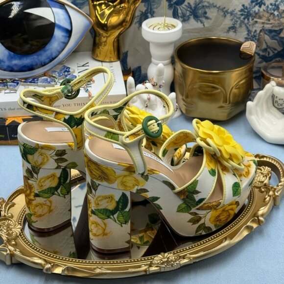 🆕 GIANNI BINI 🧿 NWOB Brook Floral Print Block Heel Platform Sandals, Sz US 6 - Picture 10 of 13